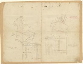 Cahier de plans pour l'amodiation de terrains et fonds communaux, vue 02.