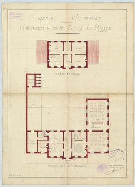 Plan pour la construction d'une maison d’école (2nd bâtiment), vue 02.