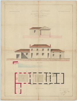 Plan pour l'agrandissement consistant en la construction d’une salle de classe, d’une remise de p...