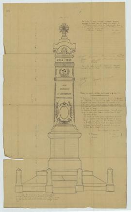 Plan pour la construction du monument aux morts, vue 02.