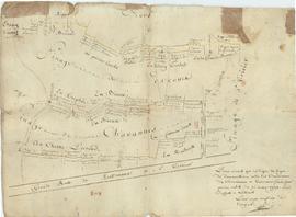 Plan visuel des limites entre Vescours et Chavannes-sur-Reyssouze, vue 01.