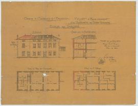 Plan pour l'agrandissement, appropriation et restauration des écoles communales, vue 01.