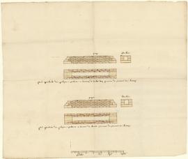 Plan pour la construction de deux ponts sur le bief des Broubes et au hameau de Bailleboeuf, vue 02.