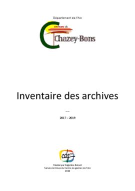 Fonds communal de Chazey-Bons (commune nouvelle)