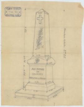 Plan pour l'érection du monument aux morts, vue 01.