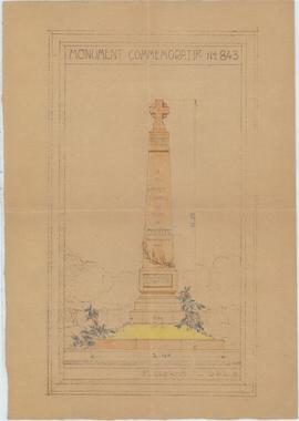 Plan pour l'érection du monument aux morts, vue 03.