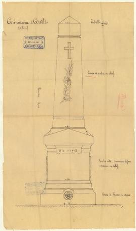 Plan pour l'érection du monument aux morts, vue 02.