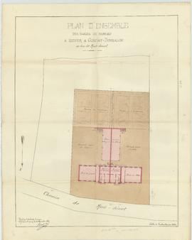 Plan d'ensemble de l'école de Montdésert pour la construction des écoles mixtes des hameaux de La...