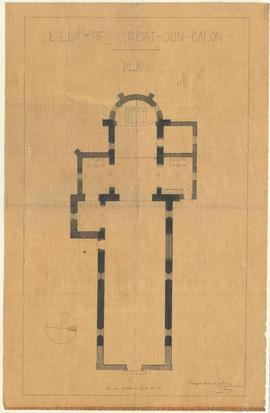 Plan de l’intérieur de l’église, vue 01.