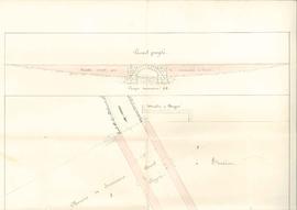 Plan pour la construction d’un pont sur la route de Journans à Tossiat vers le moulin de Journans.