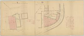 Plan parcellaire pour la vente des deux parcelles provenant des anciens cimetières, vue 02.