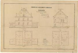 Plan de la construction du presbytère, vue 01.