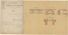 Plan pour la construction du pont sur le bief Brody sur les chemins vicinaux ordinaires n°1 et 2 ...