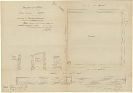 Plan pour l'établissement d’un cimetière unique et construction de murs de clôture, vue 01.