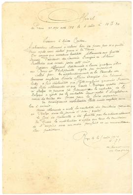 Communiqué officiel de Paris n°1070 du 4 août 1914 de déclaration de la guerre à l'Allemagne