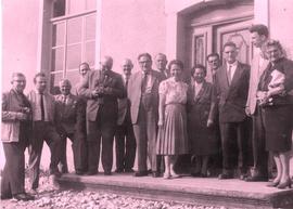 Ecole ménatère de Lhuis: visite d'un groupe d'instituteurs allemands.