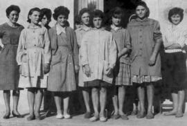 Ecole ménagère de Lhuis : photo de groupe année scolaire 1961-1962