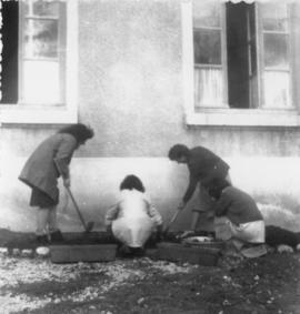 Ecole ménagère de Lhuis : Travaux des élèves.