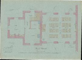Plan pour la construction de l'école mixte du hameau de Dergis – Sainte Anne, vue 01.