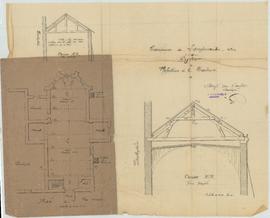 Plan pour la réparation de la toiture de l'église, vue 01.