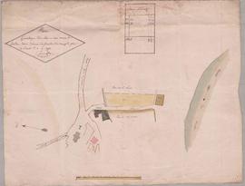 Plan géométrique d'une terre de Pont-d'Ain destinée à la formation d'un champ de foire à l'échell...