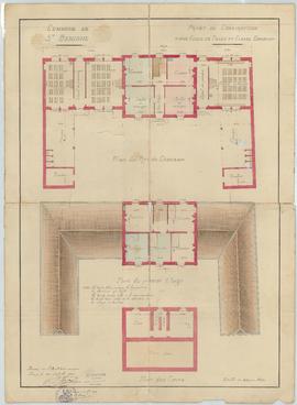 Plan pour la construction d’une école de filles et d’une classe enfantine, vue 02.