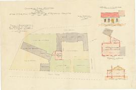 Plan pour la construction d’une salle pour la cantine scolaire et les réunions publiques, vue 01.