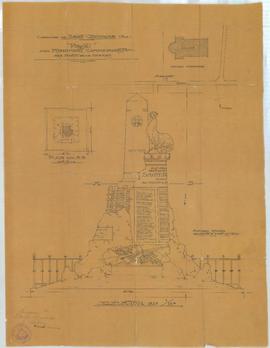 Plan pour la construction du monument aux morts, vue 02.