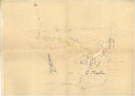Plan de la traverse de Mépillat pour l'élargissement et le redressement du chemin vicinal ordinai...