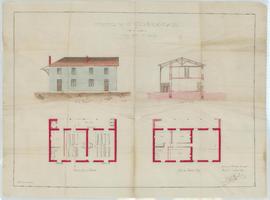Plan pour la construction de l'école des filles, vue 01.