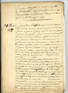 Serrières-de-Briord - 1D1 - Registre des délibérations (1807-1810), page 1