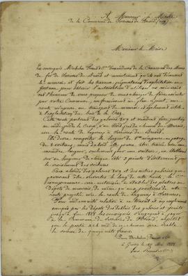 Serrières-de-Briord 2O2 - Mine de fer : lettre de l'exploitant, Michel Prenat et Cie, 20 mai 1858