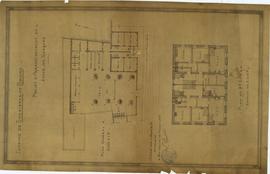 Serrières-de-Briord 4M1 - Ecole de garçons, aggrandissement: plan général et deuxième étage, 15 j...