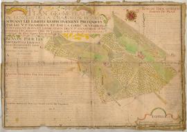 Plan géométral de l’enclos de la Chartreuse de Portes suivant les limites respectivement prétendu...