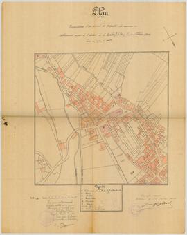 Plan général des propriétés, des maisons et établissements voisins de l’abattoir de Jules Rémy Mo...