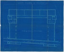 Plan des caves et des fondations du groupe scolaire.