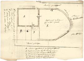 Plan de la place du Tilleul à Bouis.