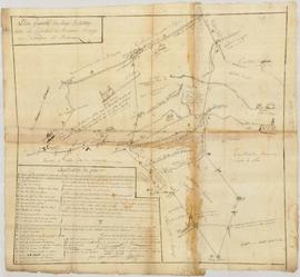 Plan figuratif des lieux contentieux entre les habitants de Bénonces et ceux de Villebois et Ordo...