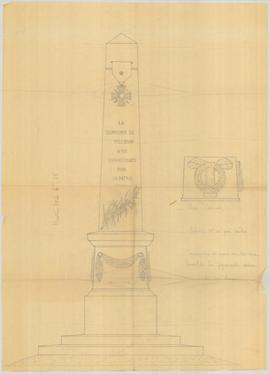 Monument aux morts. – Construction, vue 01.