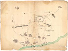 Plan inachevé n°4 des limites des mandements de Saint-Rambert et Rossillon avec celui de Saint-So...