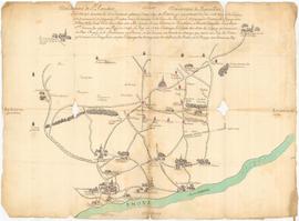 Plan inachevé n°8 des limites des mandements de Saint-Rambert et Rossillon avec celui de Saint-So...